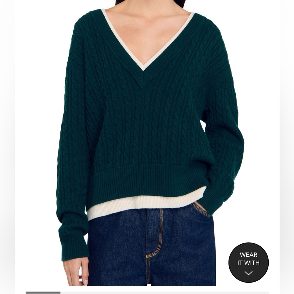 Sandro Albus cable knit sweater
